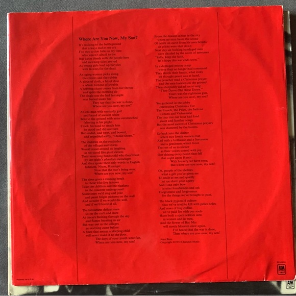 Joan Baez - Where are You Now, My Son? Vinyl lp record - Picture 4 of 9